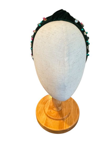 Pearl & Rhinestone Christmas Holiday Headband - Festive Holiday Hair Accessories for Girls & Women