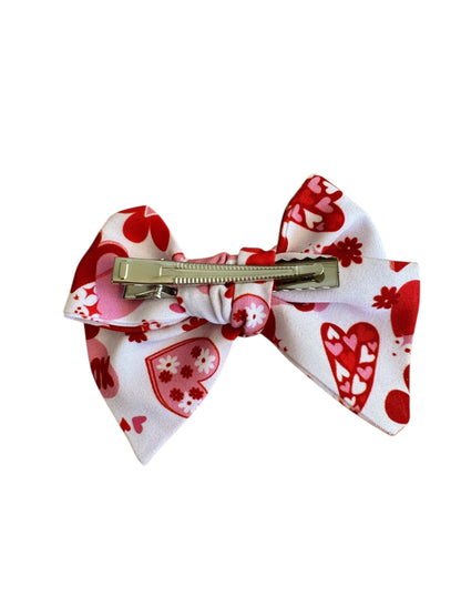 Love and Hearts Hair Bows - Valentine's Day Hair Bows for Girls