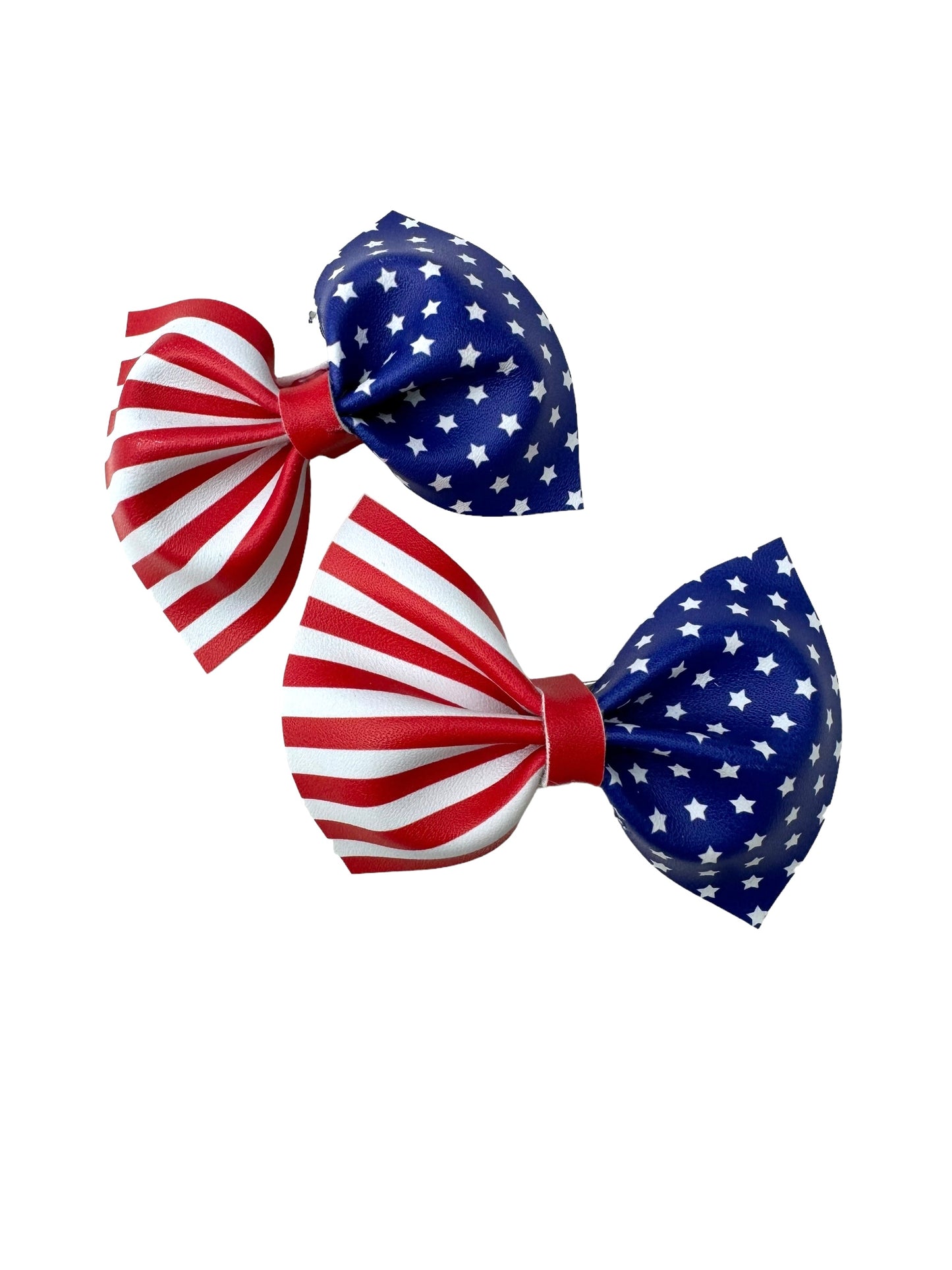 Stars and Stripes Faux Leather Bows