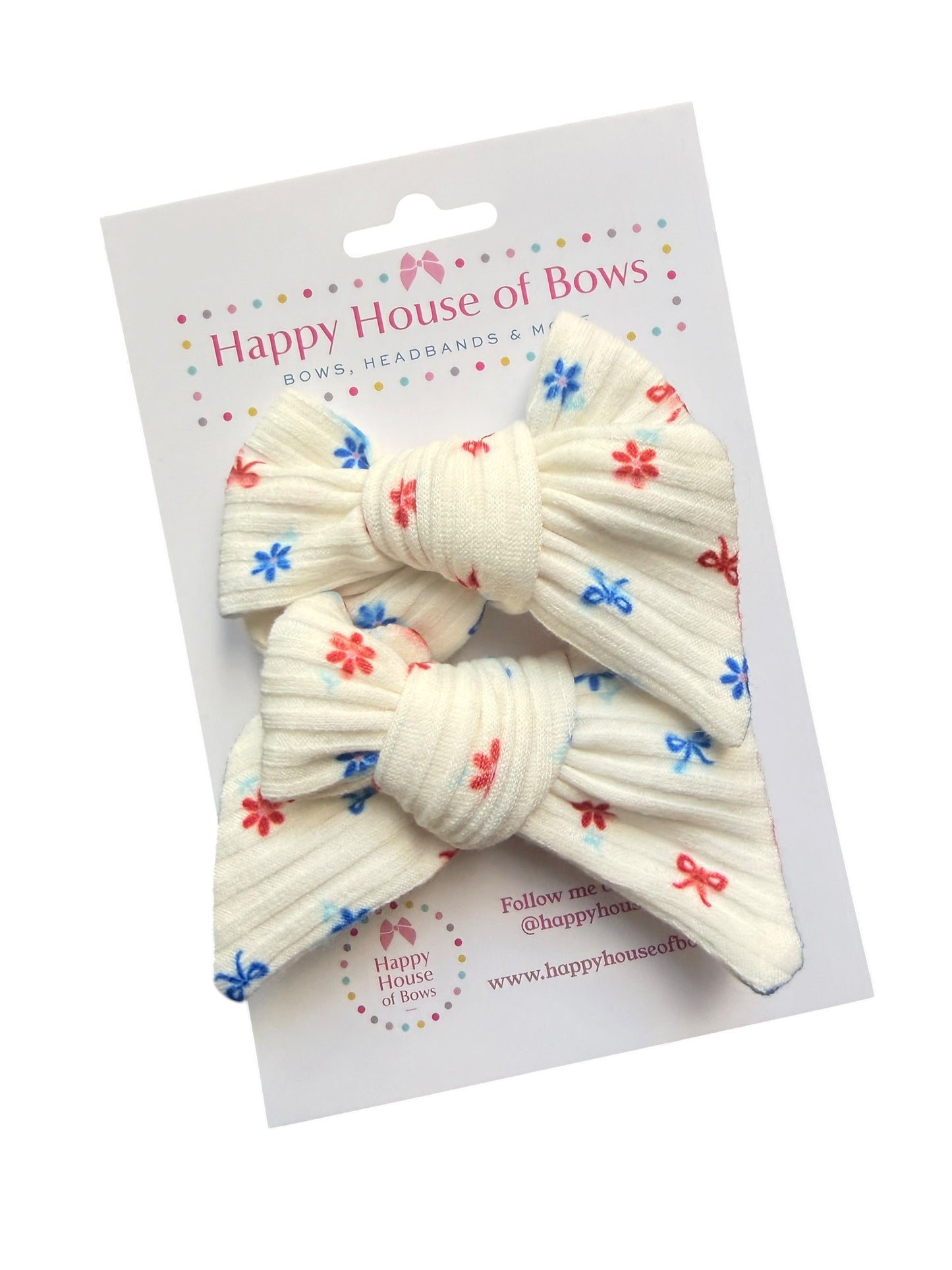 Patriotic Bows & Flowers Hair Bows for Girls & Babies | Alligator Clip or Nylon Headband | 4th of July