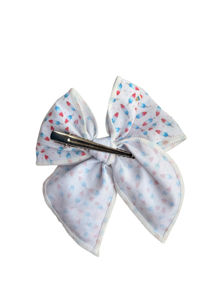 Rocket Pop Shaker Hair Bows – Patriotic 4th of July Alligator Clip