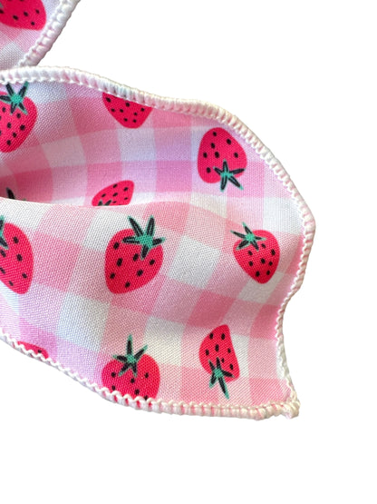 Strawberry Hair Bows for Girls - Pink Fruit Bow Clips & Headbands for Toddlers