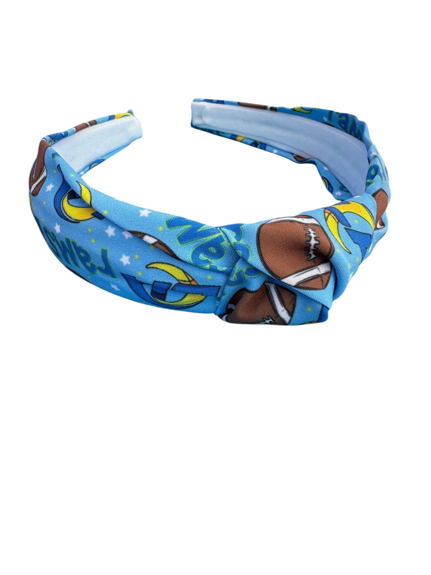 LA Rams Knotted Headband – Blue and Yellow Headband for Game Day