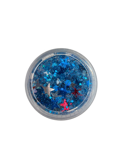 Blue 4th of July Glitter Hair & Body Gel