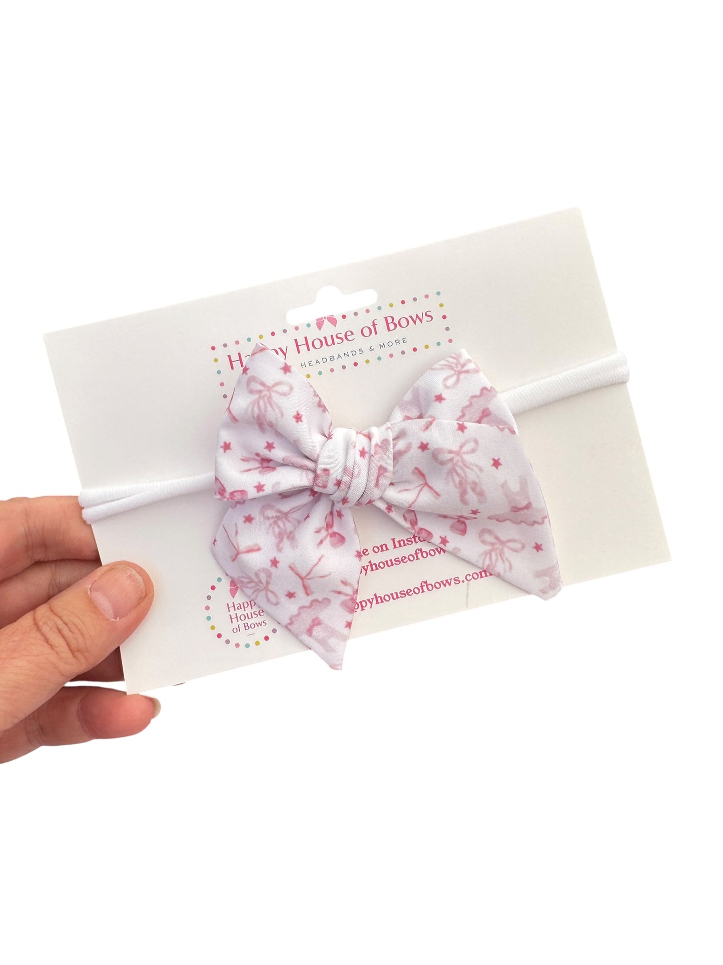 Bows & Ballerinas Hair Bows for Girls - Pink Ballet Dance Hair Clips