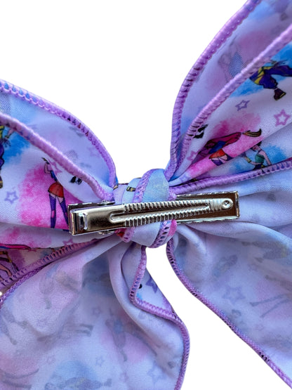 White K-Pop Hair Bows for Little Girls