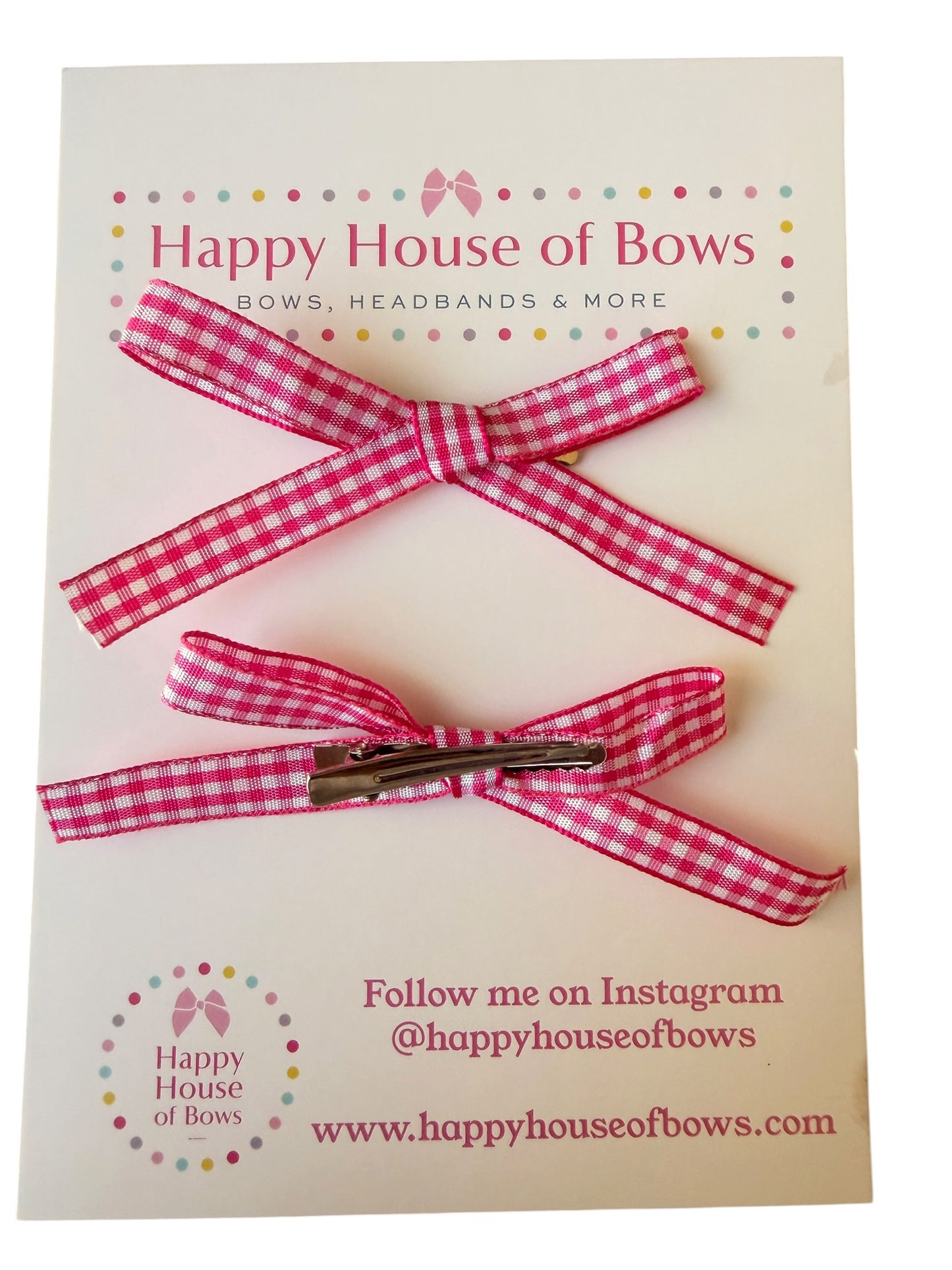 Gingham Mini Hair Bows & Headbands for Kids – Everyday Bow in 10 Colors
