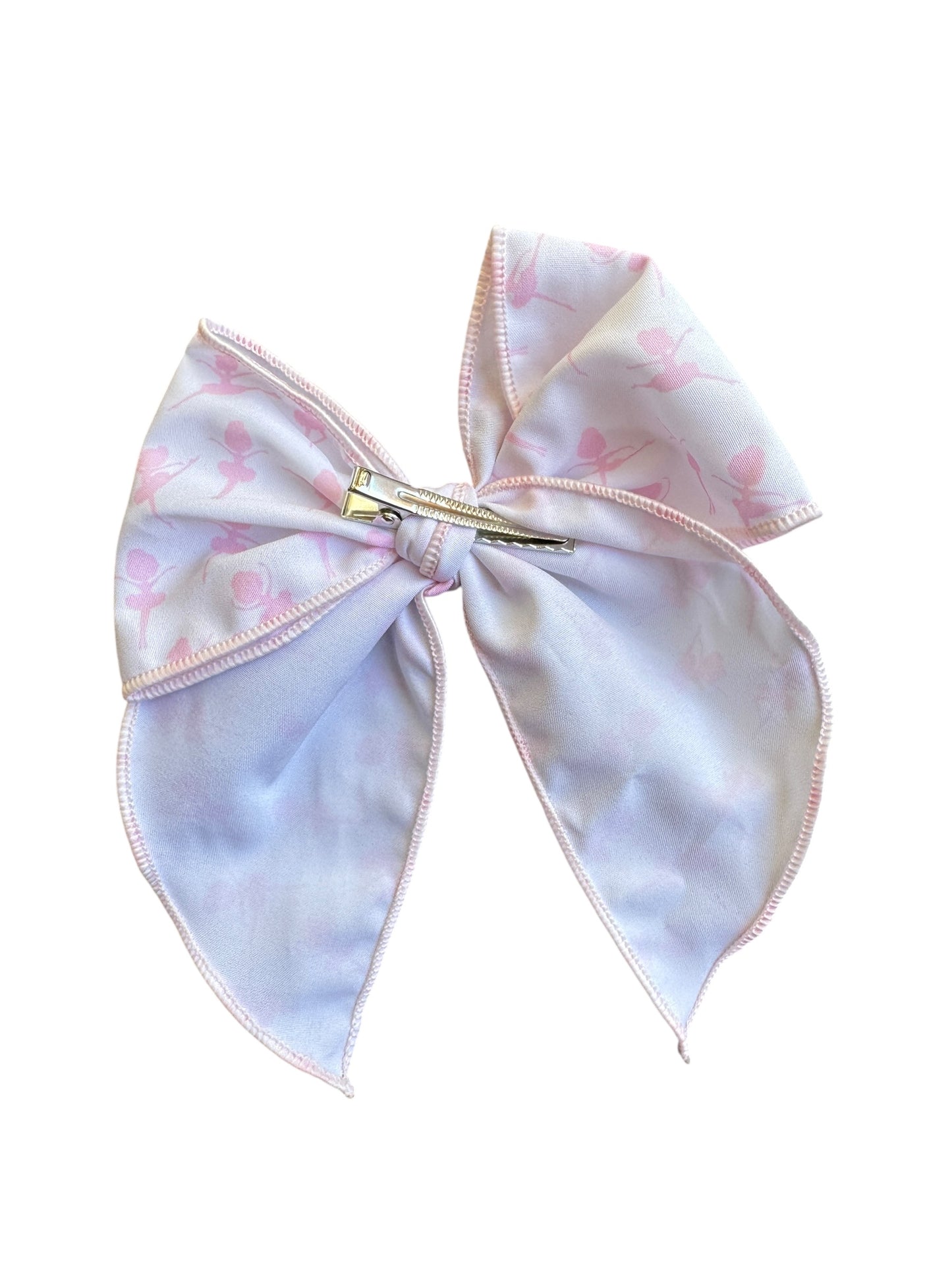 Ballerina Hair Bows for Girls - Pink Ballet Dance Alligator Clip Bows