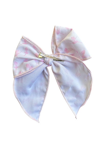 Ballerina Hair Bows for Girls - Pink Ballet Dance Alligator Clip Bows