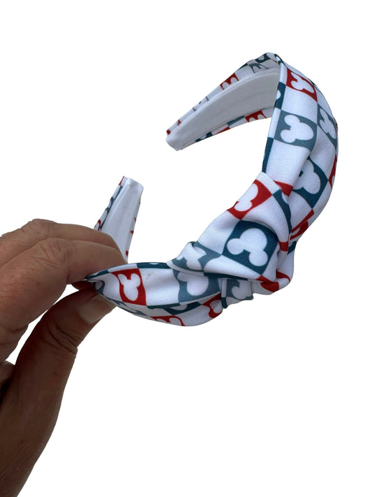 Red, White, and Blue Mouse Headband for Girls