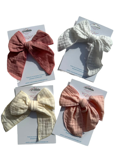 *Spring Muslin Hair Bows