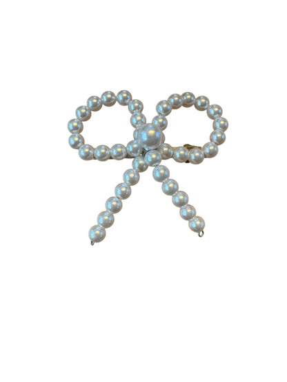 Pearl Bow Clip - Elegant Hair Accessory for Weddings & Everyday