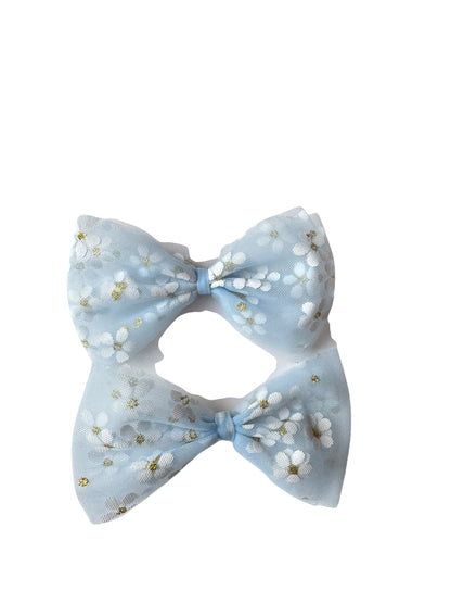 Daisy Tulle Hair Bows for Babies & Toddlers | Spring Flower Hair Accessories