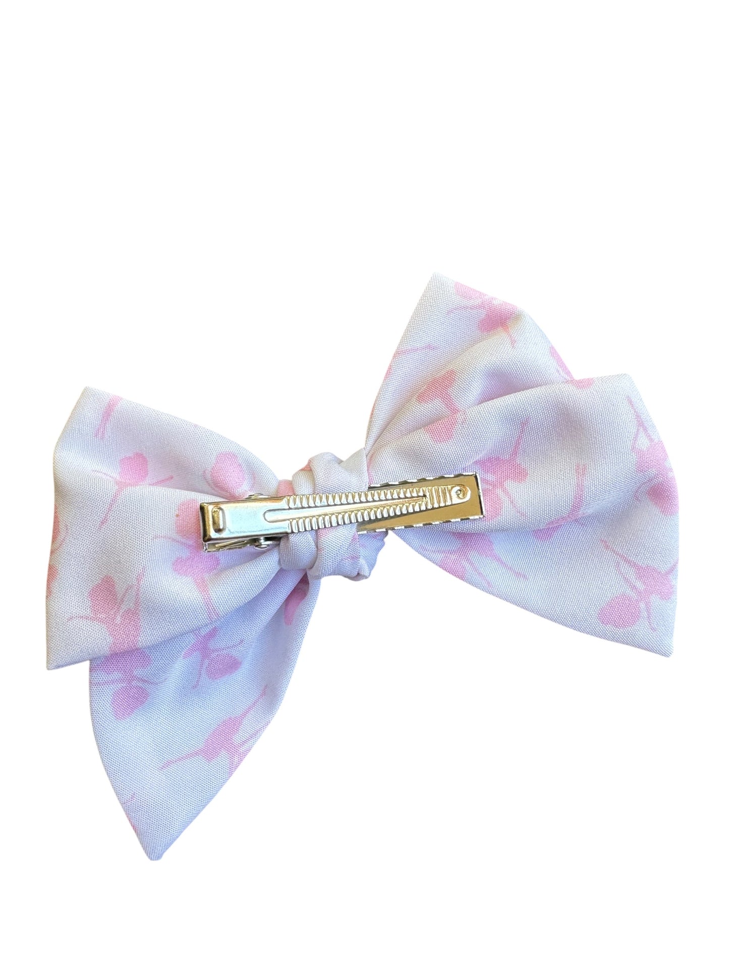 Ballerina Hair Bows for Girls - Pink Ballet Dance Alligator Clip Bows