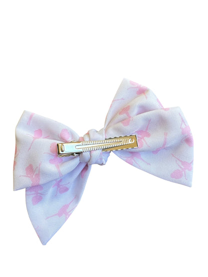 Ballerina Hair Bows for Girls - Pink Ballet Dance Alligator Clip Bows