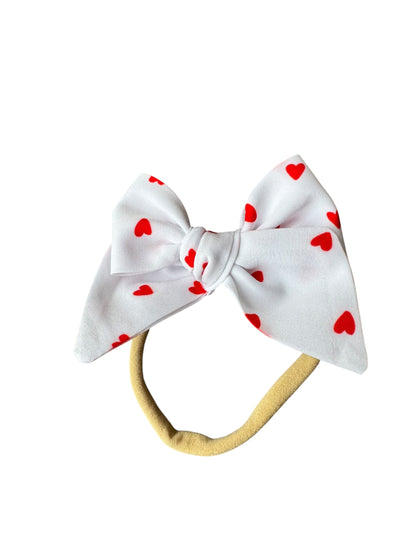 *Small Red Hearts Hair Bows