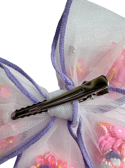 Flower Glitter Shaker Hair Bows - Confetti Bow for Girls