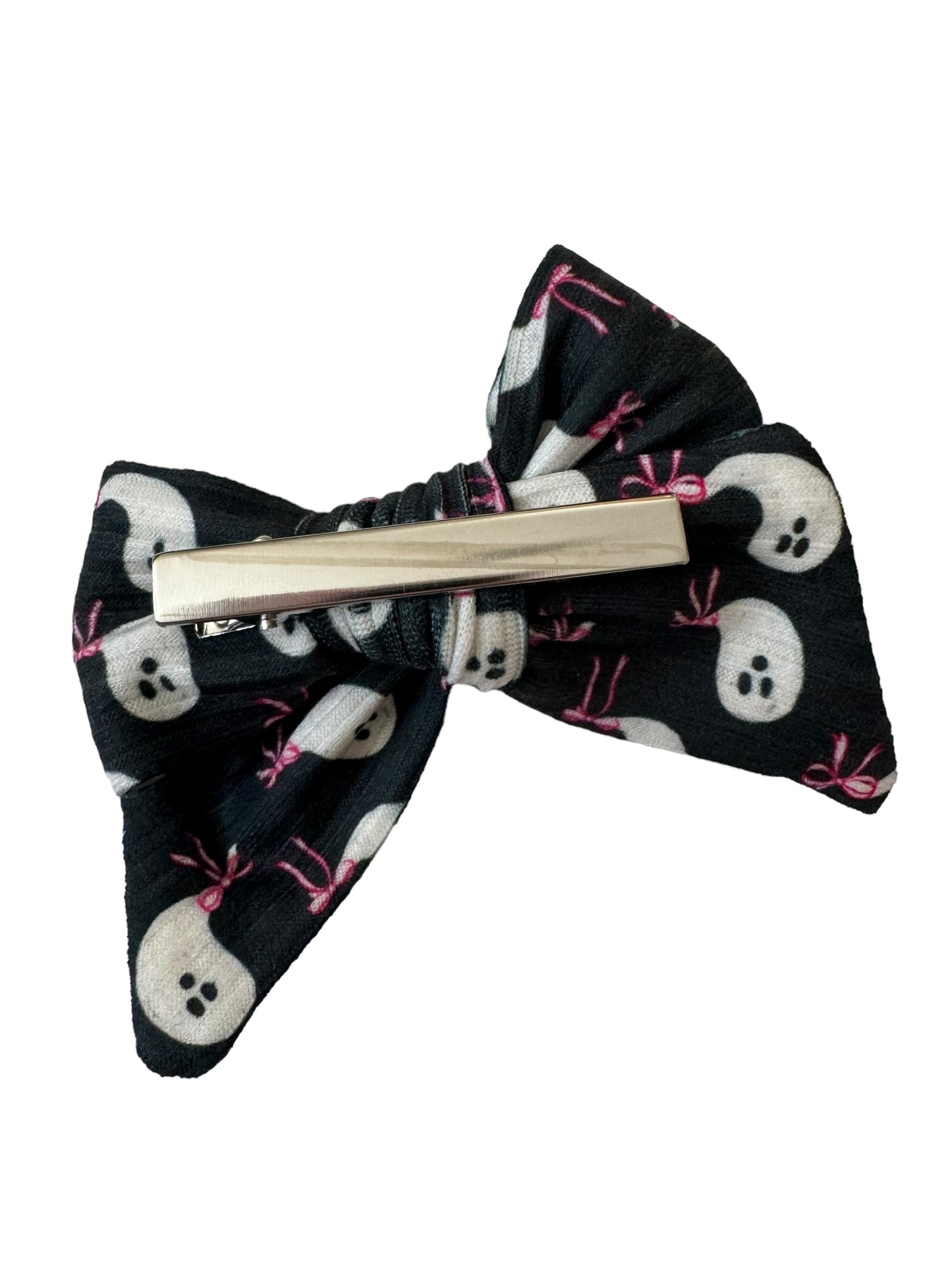 Pink Bow Ghost Hair Bows