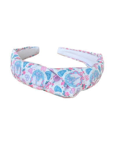 Pink Castle Knotted Headband for Girls | Whimsical Princess Hair Accessory