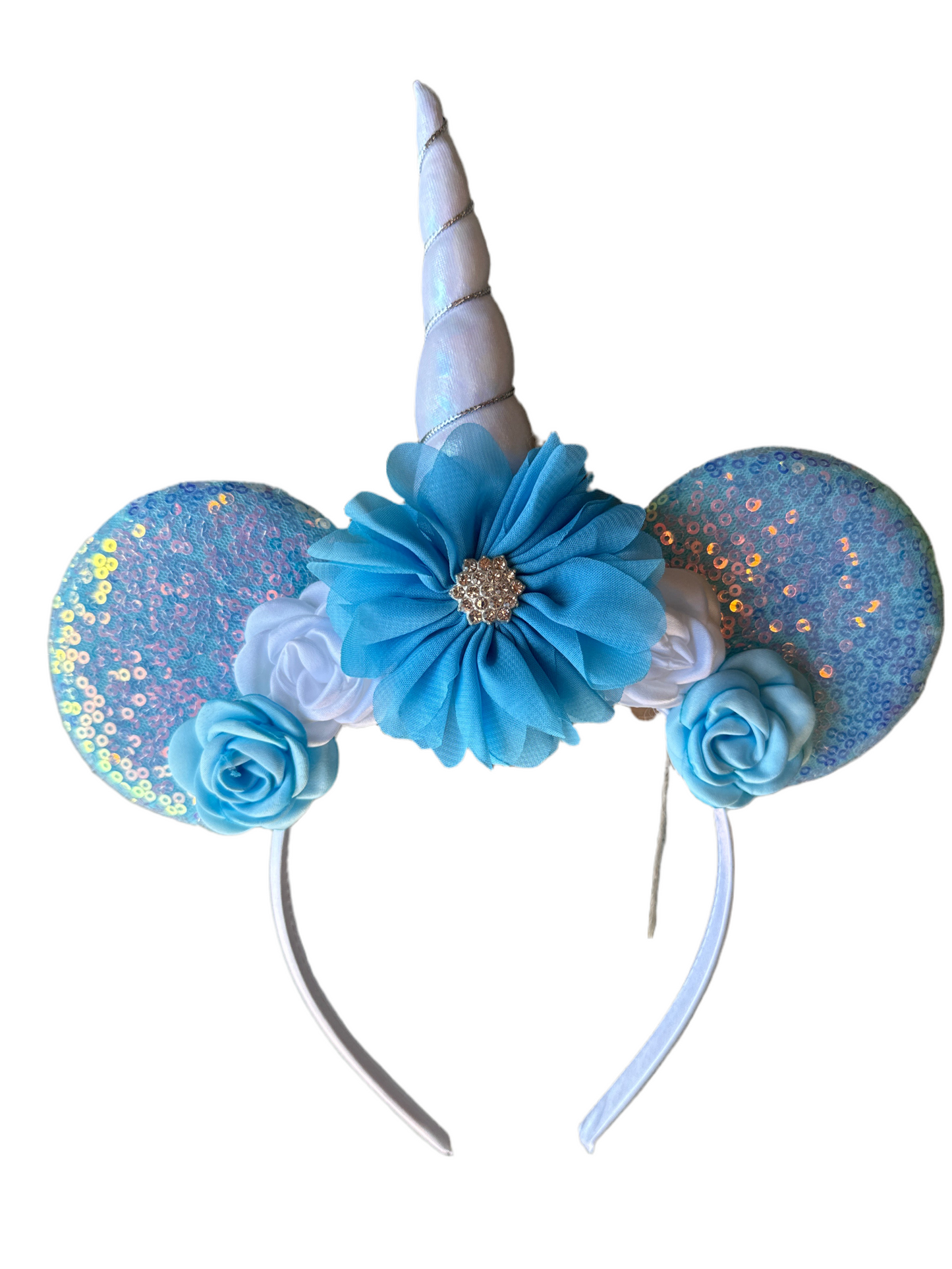 *Snow Unicorn Mouse Ear Headband