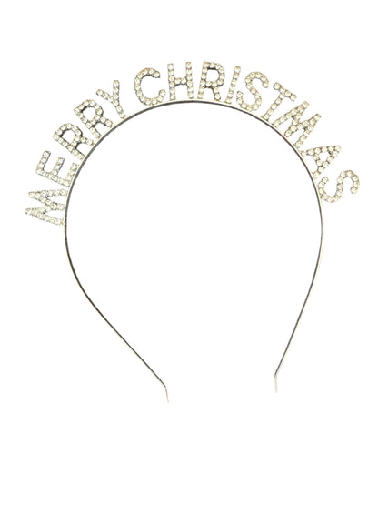 Gold Christmas Headband with Rhinestones - Festive Holiday Accessory