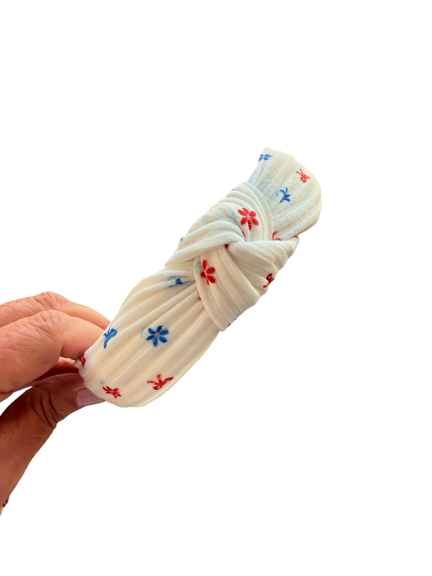 4th of July Bows & Flowers Headband – Patriotic Hair Accessory for Girls & Women