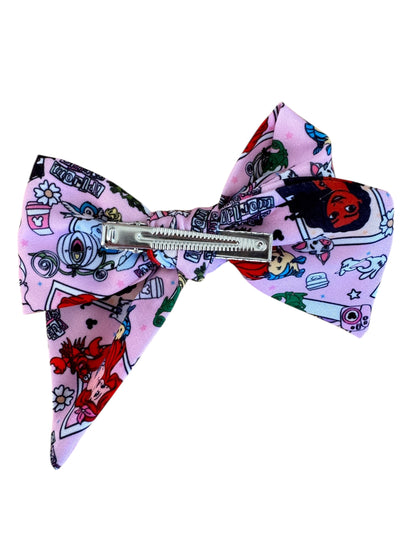 Pink Princesses Hair Bows for Little Girls