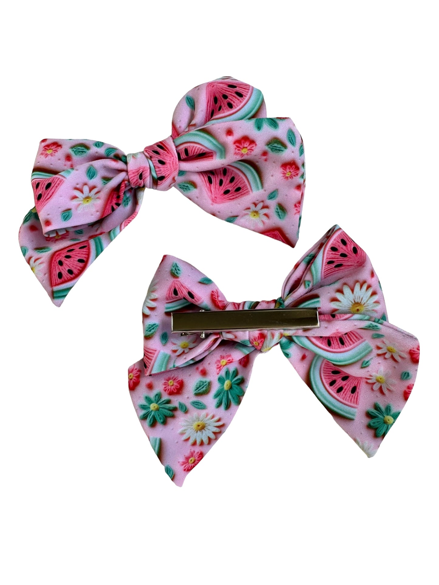 Pink Watermelon Hair Bows