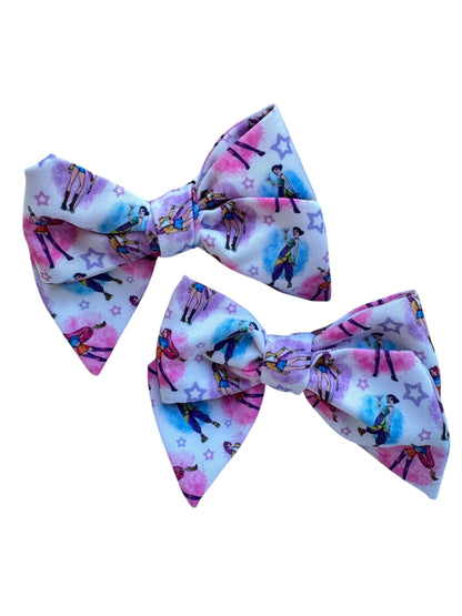 White K-Pop Hair Bows for Little Girls