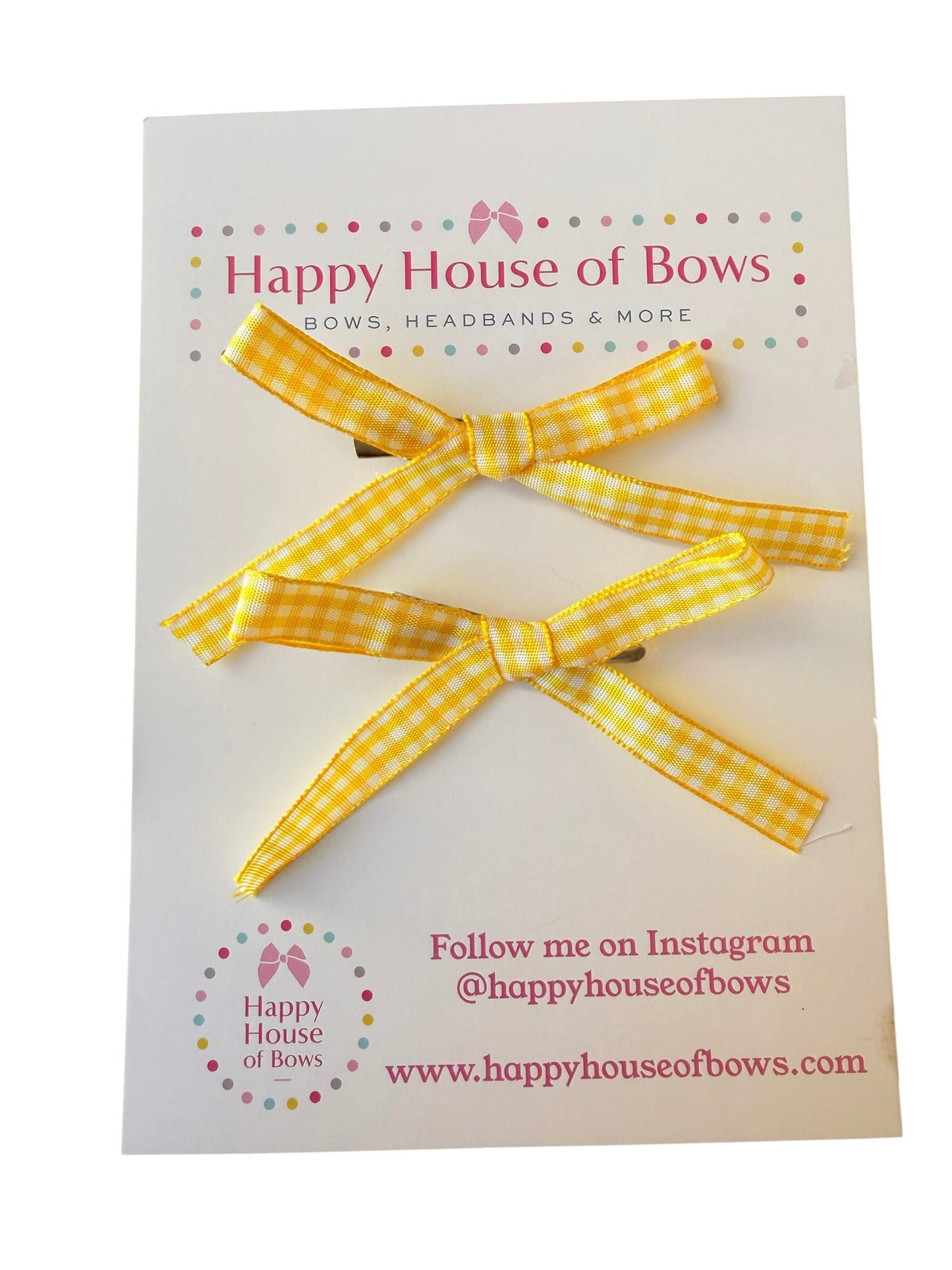 Gingham Mini Hair Bows & Headbands for Kids – Everyday Bow in 10 Colors