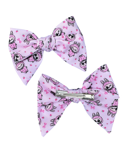 Pink Labu Hair Bows for Little Girls