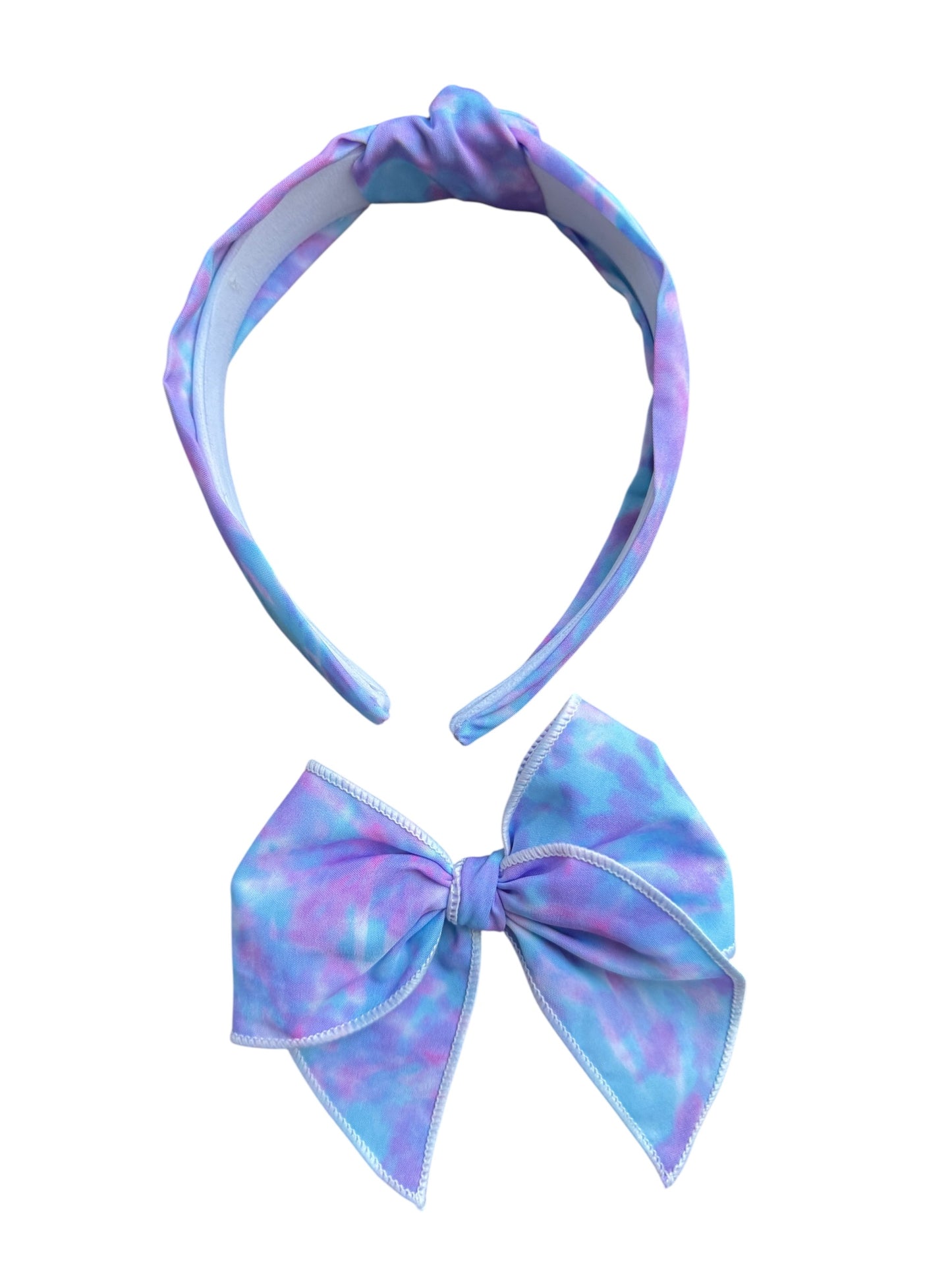 Blue Purple Tie Dye Headband for Girls | Easter Hair Accessory