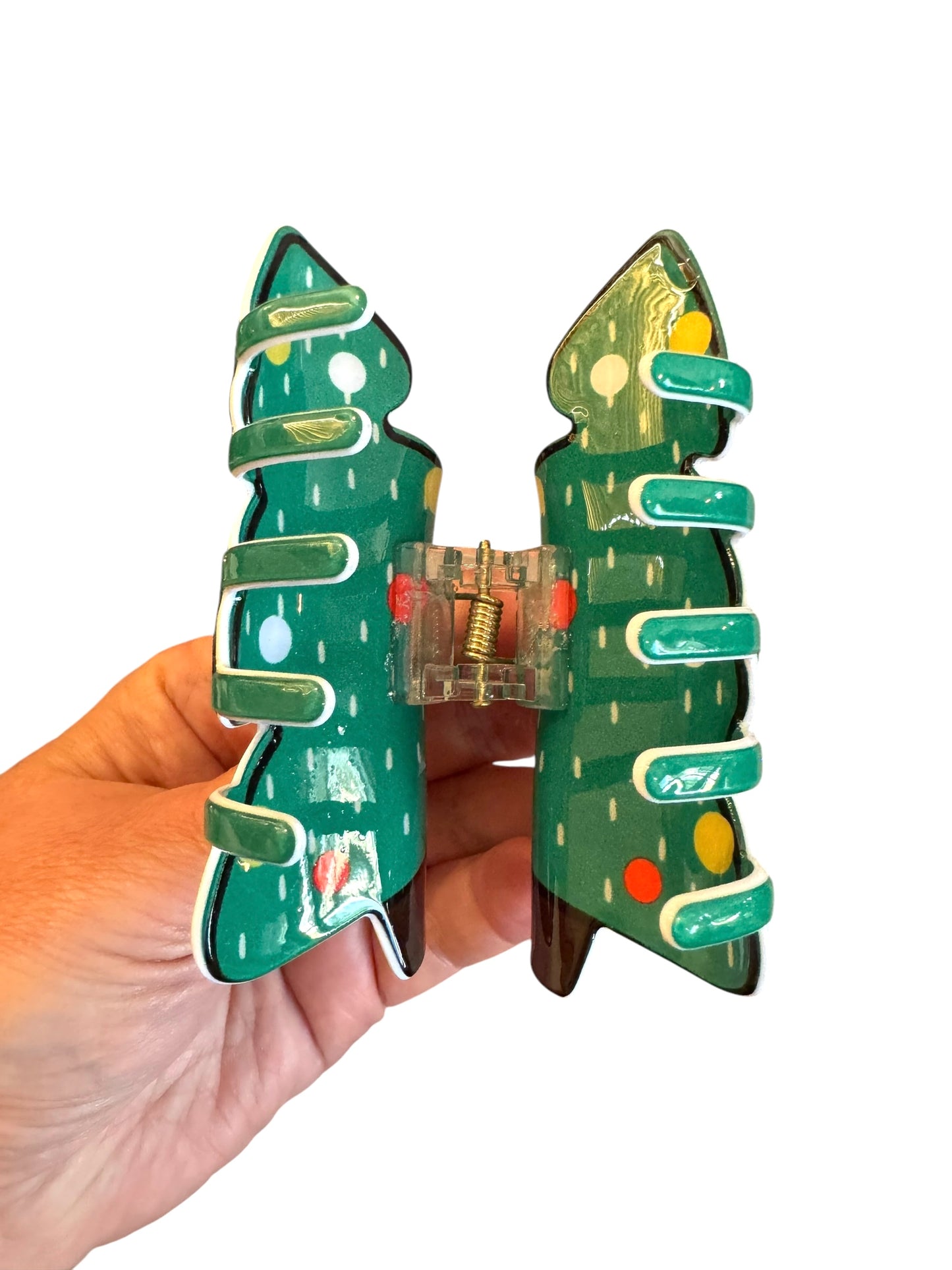 *Christmas Tree Claw Clip