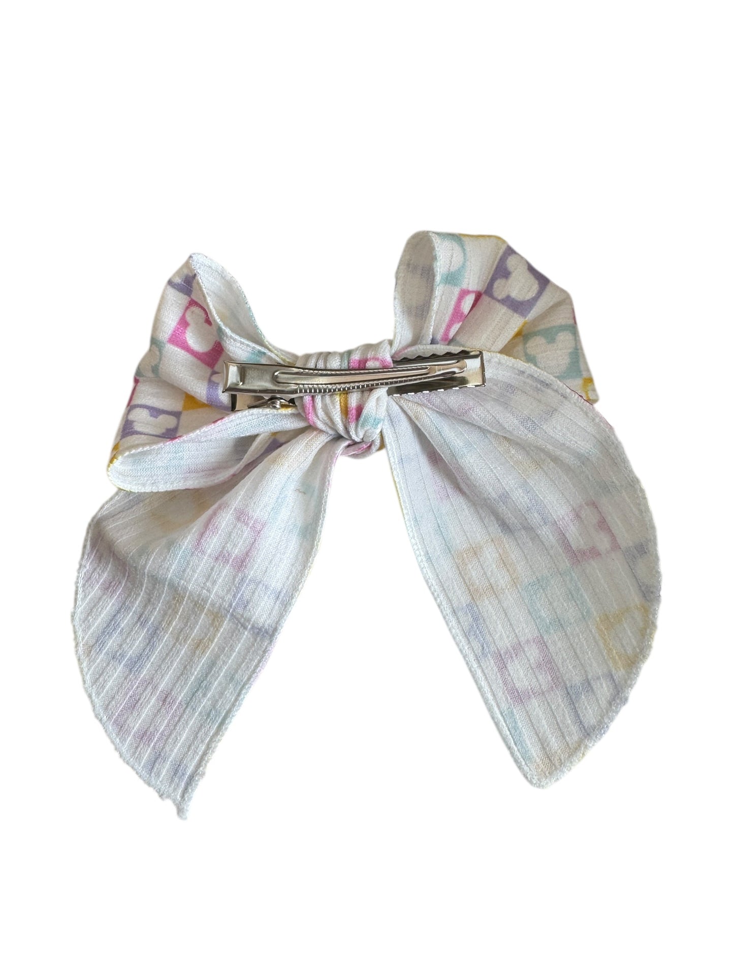 Checkered Mouse Hair Bow | Magical Park Hair Accessories for Girls | Kids Character Bows