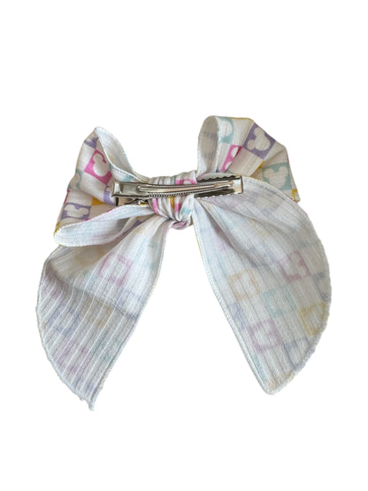 Checkered Mouse Hair Bow | Magical Park Hair Accessories for Girls | Kids Character Bows