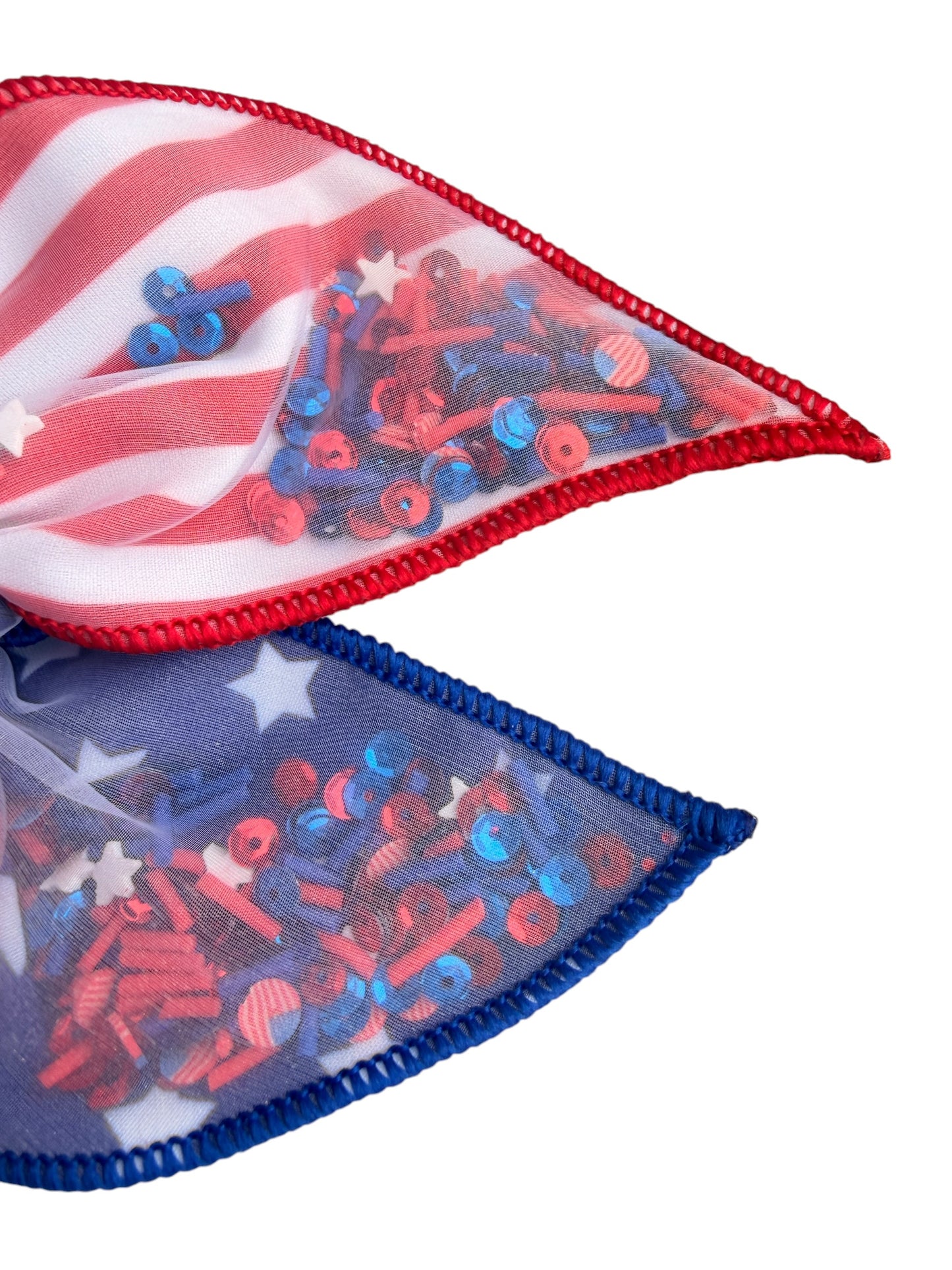 Patriotic Shaker Hair Bows – Stars & Stripes 4th of July Alligator Clip