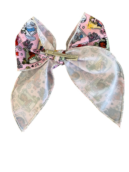 Pink Princesses Hair Bows for Little Girls