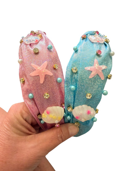 Mermaid Rhinestone Headband – Seashell Embellished Hair Accessory