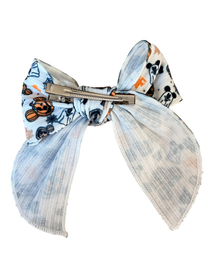 Halloween Mouse Ghost Pumpkin Hair Bows for Girls