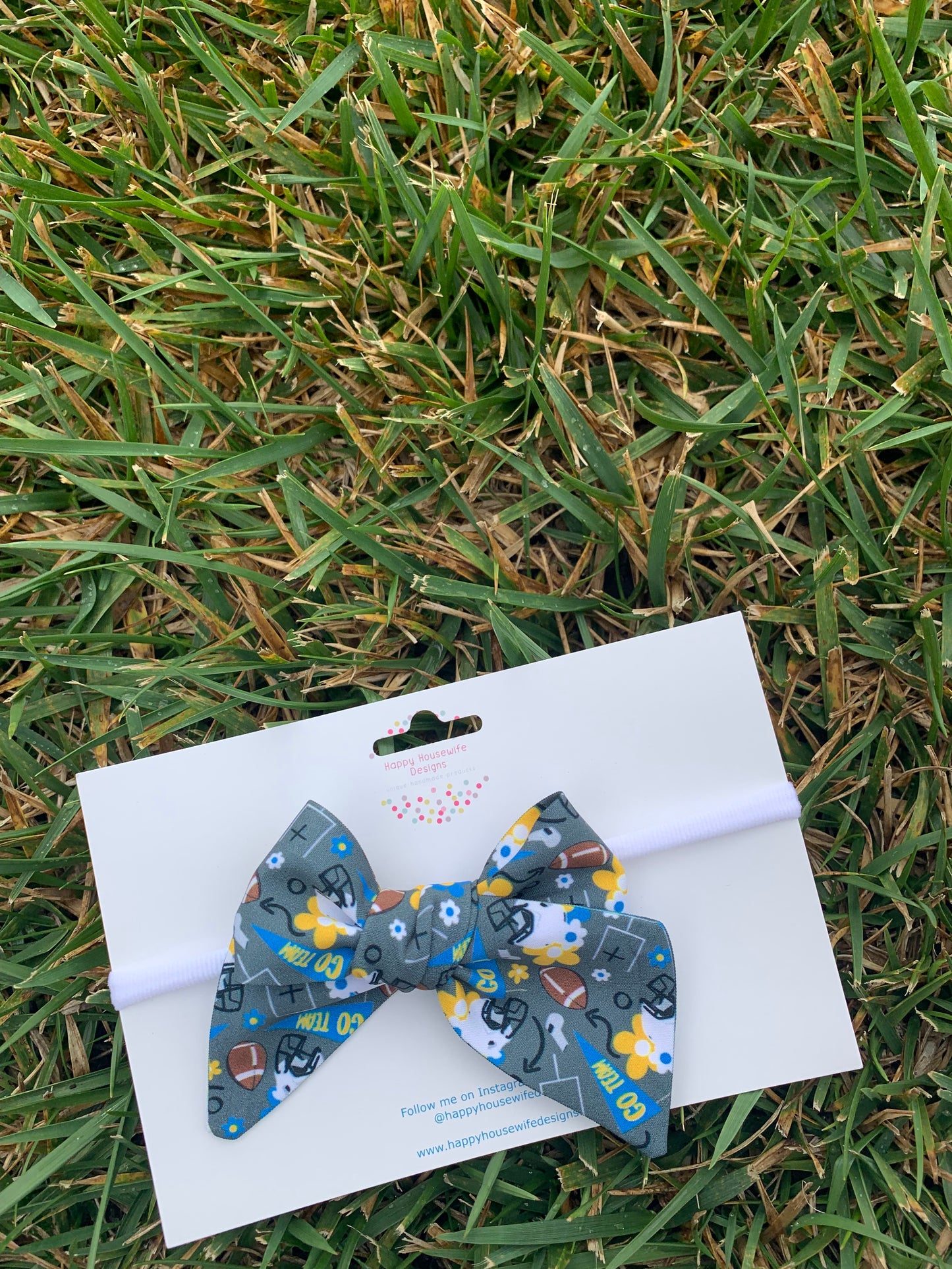 *Football Team Hair Bows