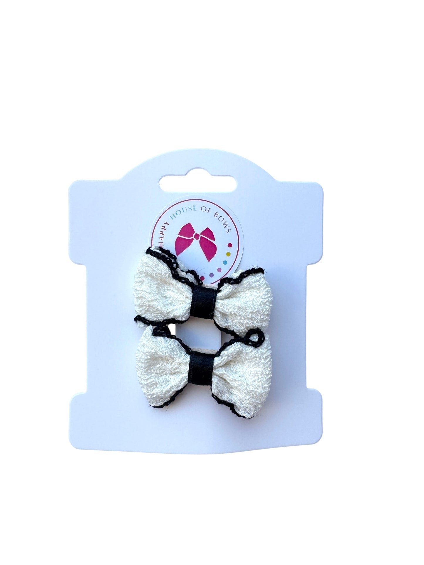 Mini Black & White Baby Hair Clips
