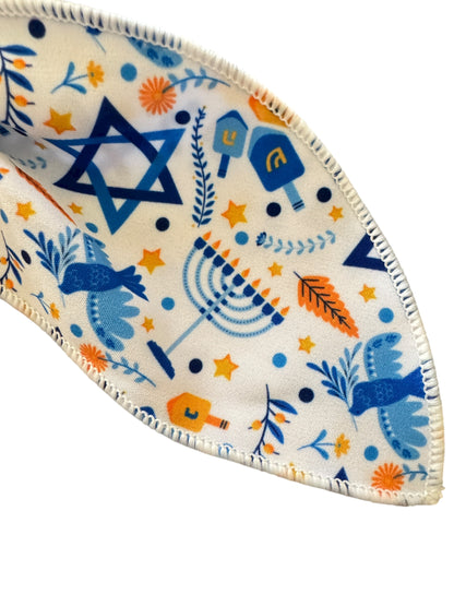 Hanukkah Hair Bows - White Holiday Accessories