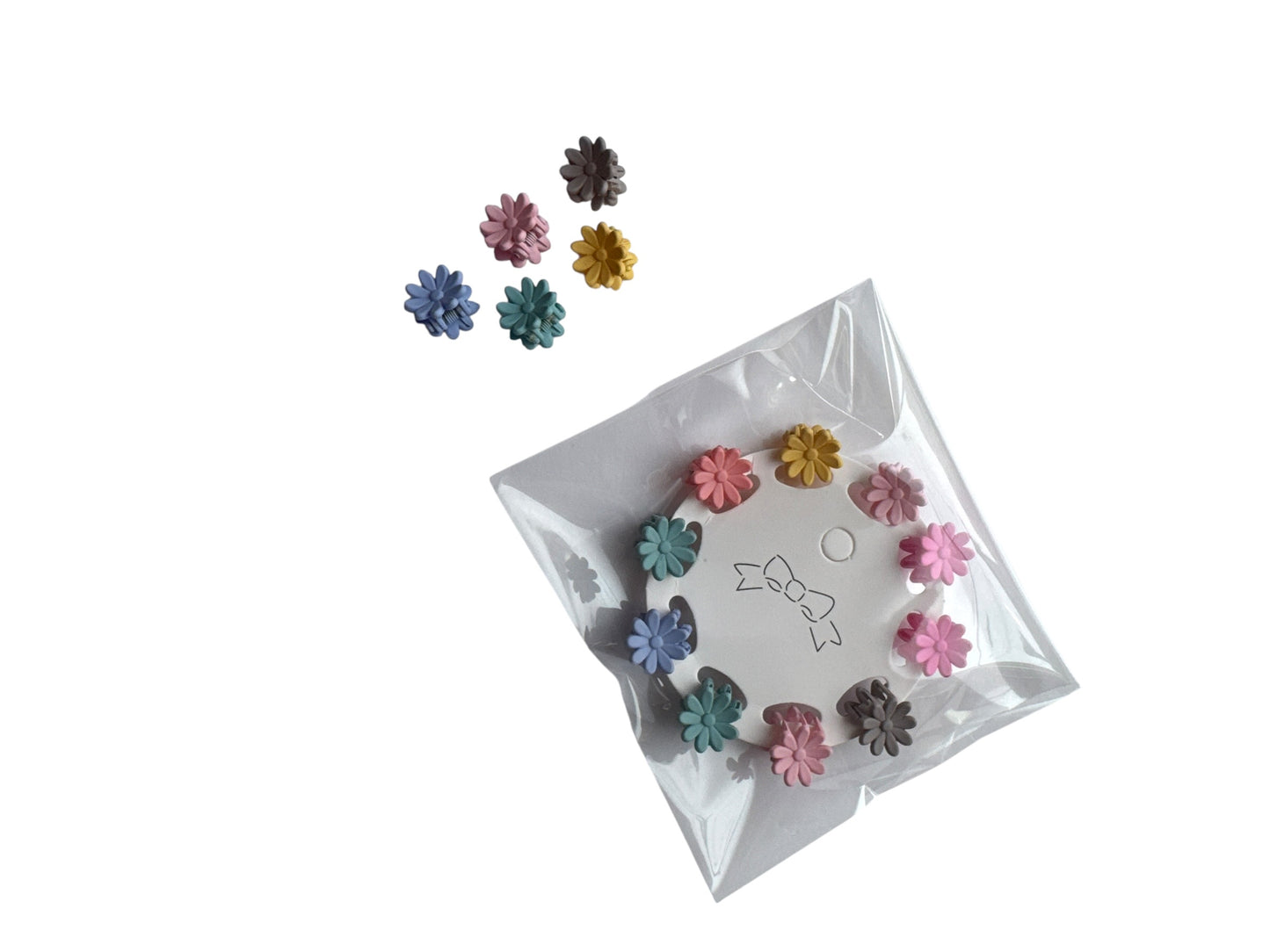 Mini Daisy Flower Claw Clips for Girls | Spring Hair Clips Set