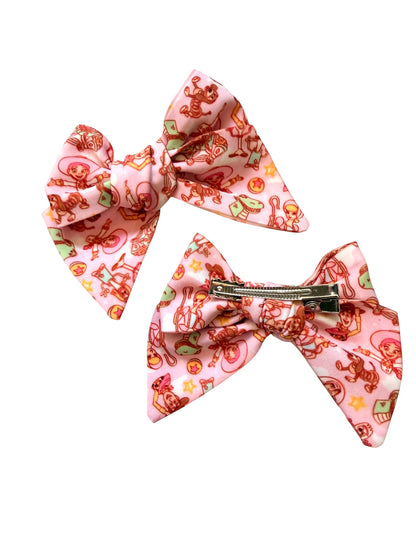 Toys Hair Bows for Girls – Small, Large & Pigtail Set | Movie-Inspired Fabric Bow