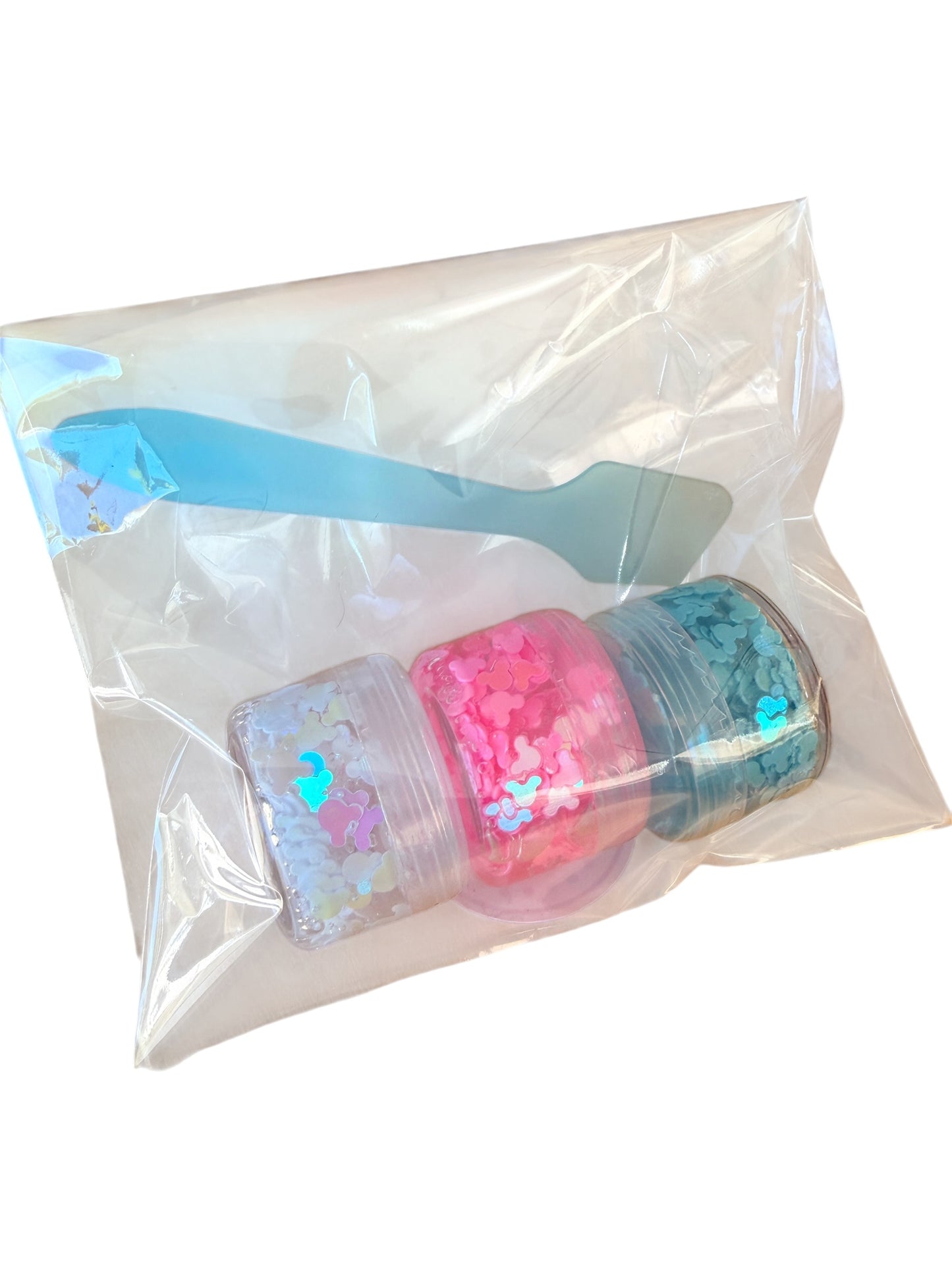 Mini Glitter Hair & Body Gel for Kids – Mouse Sparkle in Pink, Purple or Blue| Festival & Party Glitter Set of 3