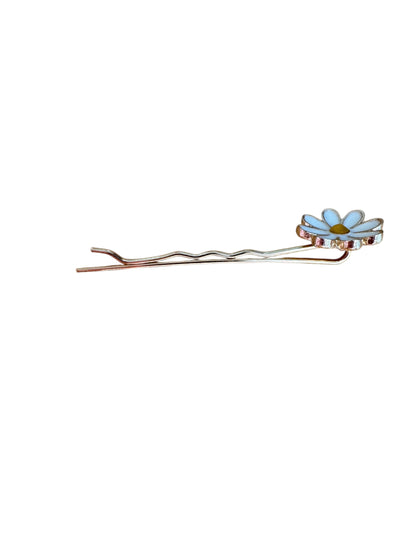 White Daisy Flower Bobby Pins for Girls