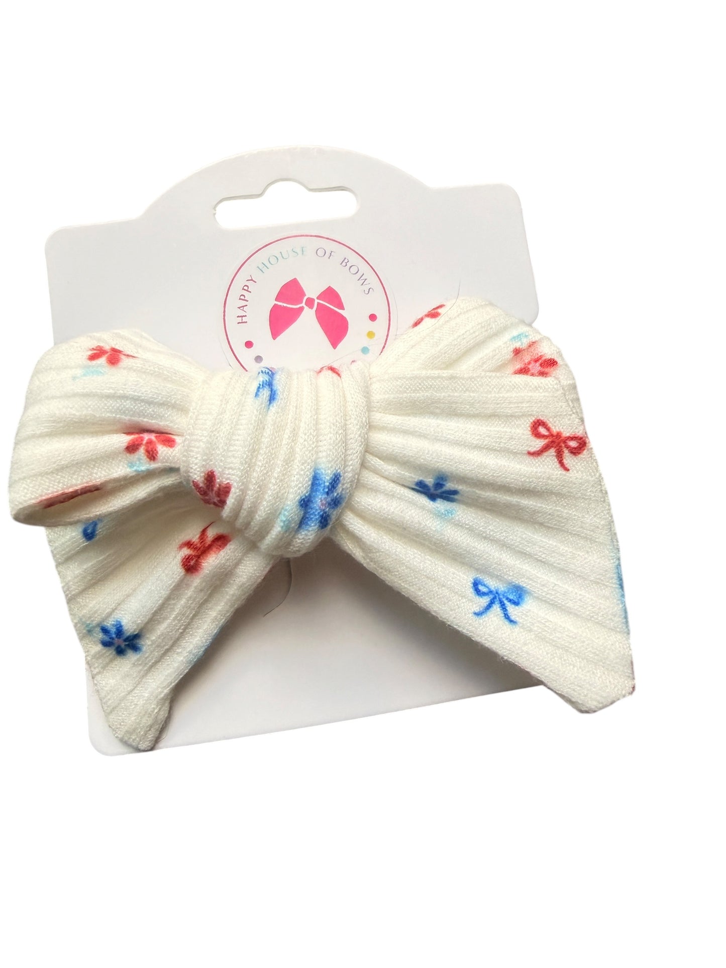 Patriotic Bows & Flowers Hair Bows for Girls & Babies | Alligator Clip or Nylon Headband | 4th of July