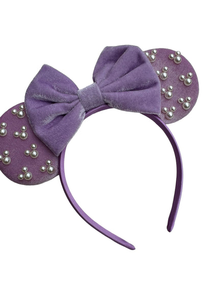 *Velvet and Pearl Mouse Ear Headband