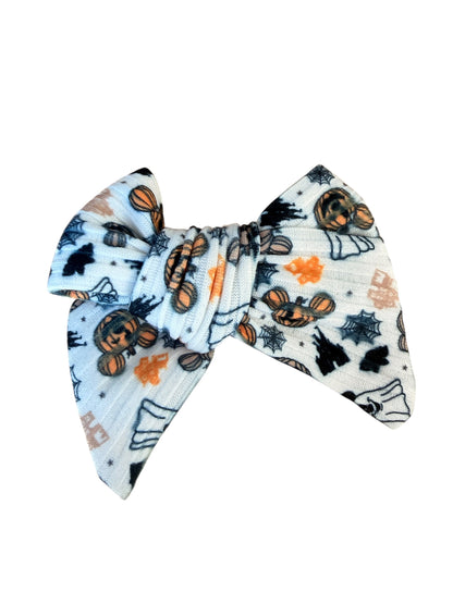 Halloween Mouse Ghost Pumpkin Hair Bows for Girls