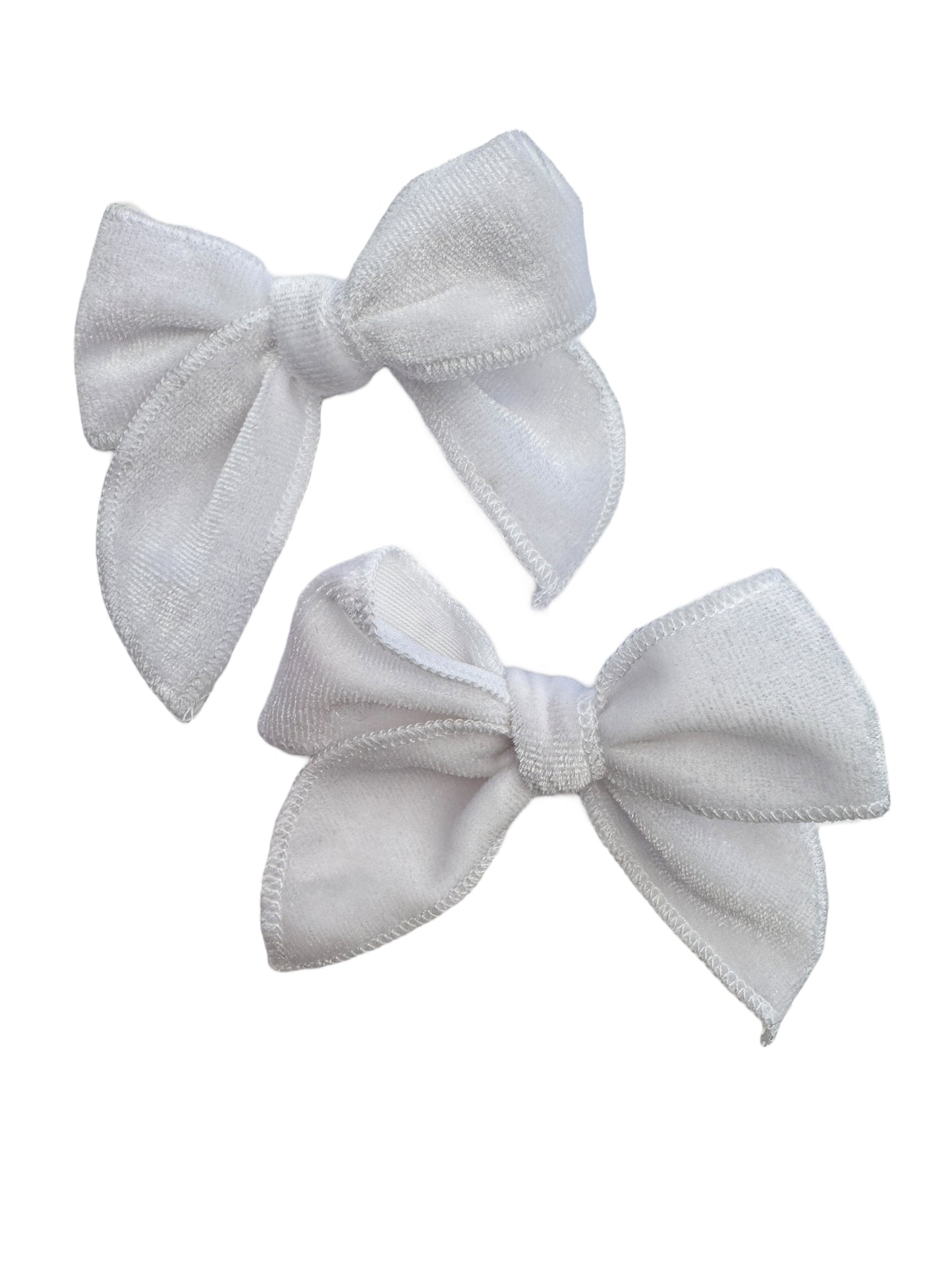 Velvet Pigtail Sets - Red & White Small Sailor Bows